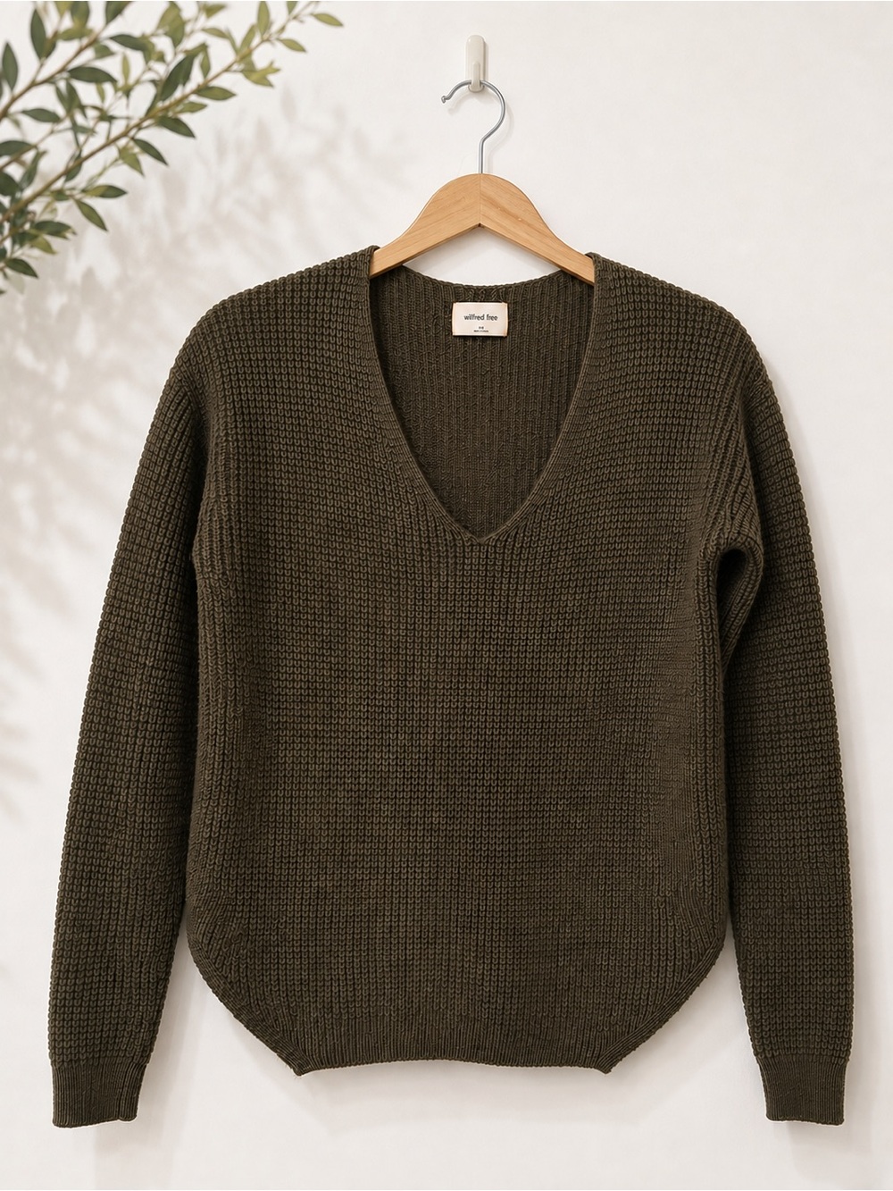 WILFRED FREE | Aritzia Wolter Waffle Knit Sweater | XS
